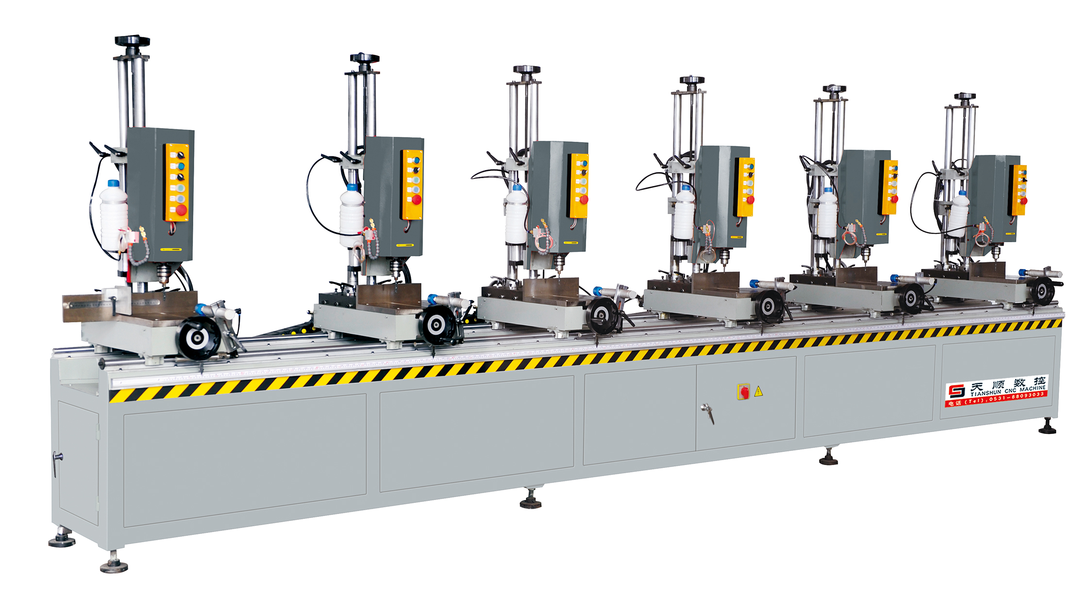 铝门窗多头组合钻床